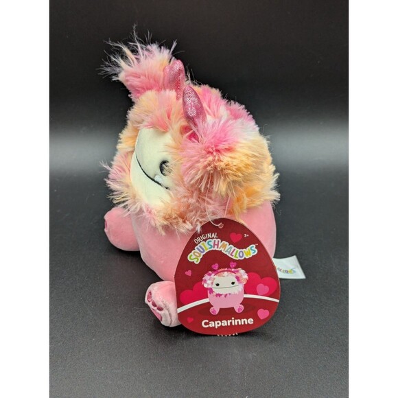 Squishmallow Caparinne Bigfoot Valentine Headband 5" Pink and Orange Plush BNWT - Picture 2 of 6